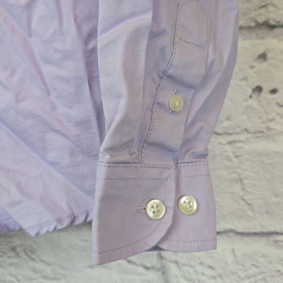 Chaps Boys 4/5 Violet Point Collar Long Sleeve Dress Shirt Formal Wedding Fancy - Picture 3 of 10